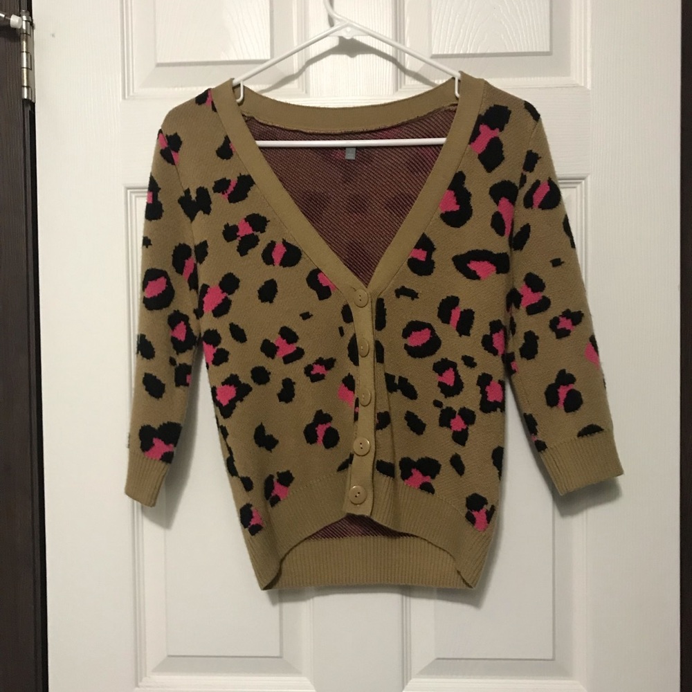 Charlotte Russe Cheetah print cardigan